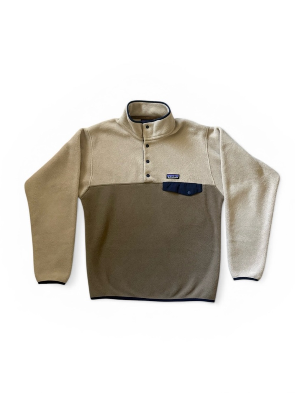 Patagonia Lightweight Synchilla Snap-T Fleece Pullover FA16 Oatmeal Kelp Sz S